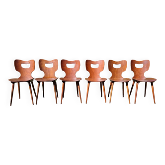 6 chaises baumann modèle "fantôme" des années 70