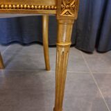 Pair of Napoleon III chairs in gilded wood