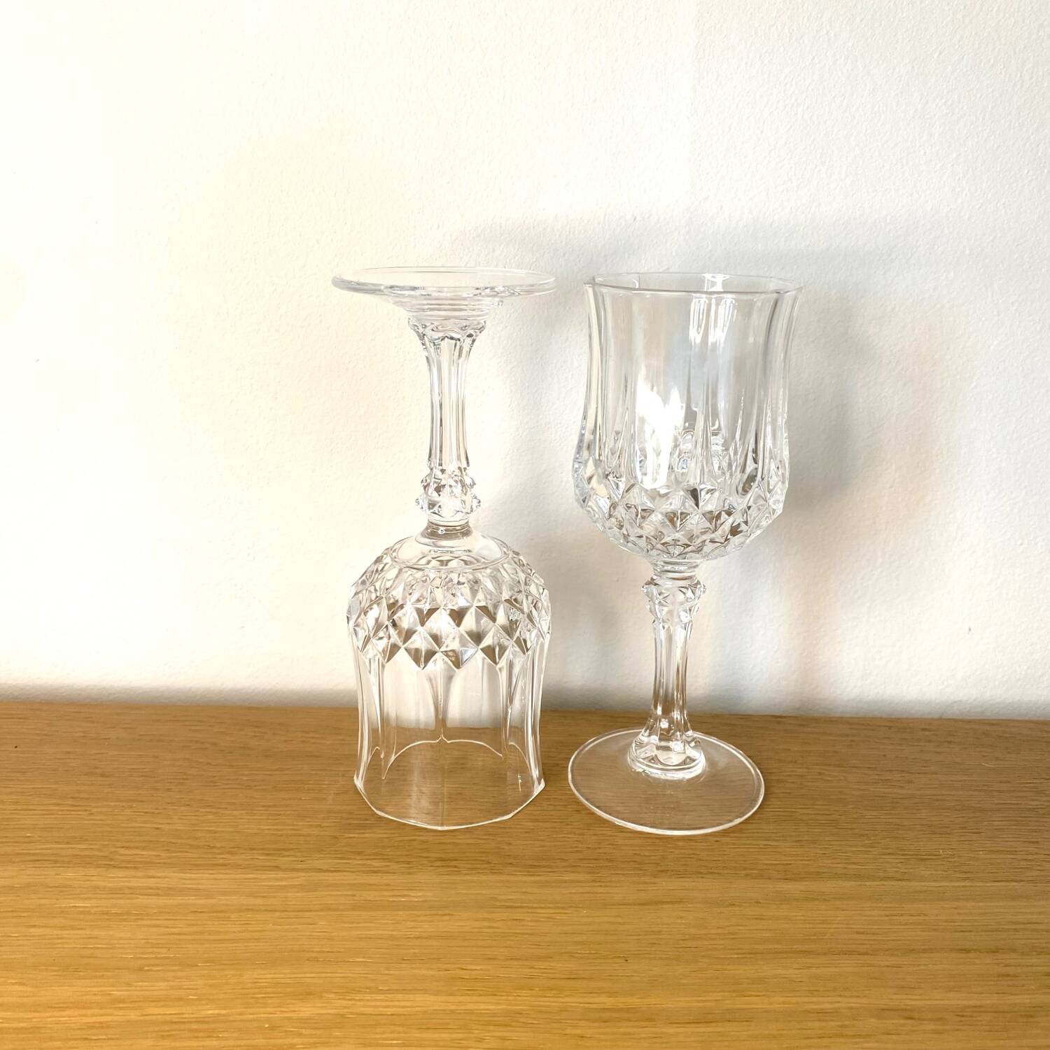 Wine glasses - Cristal d'Arques - Longchamp model - Perfect condition - vintage