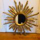 Mirror sun gilded wood diameter 82 cm