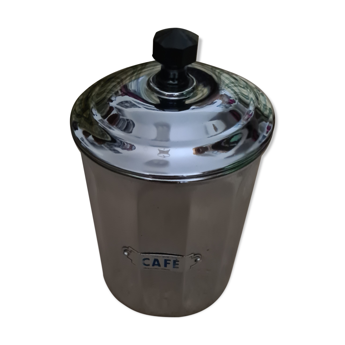 Vintage coffee pot in chrome metal