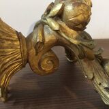 Golden wall candle holder