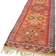 Turkish Handwoven Vintage Herki Kilim 98 cm x 320 cm