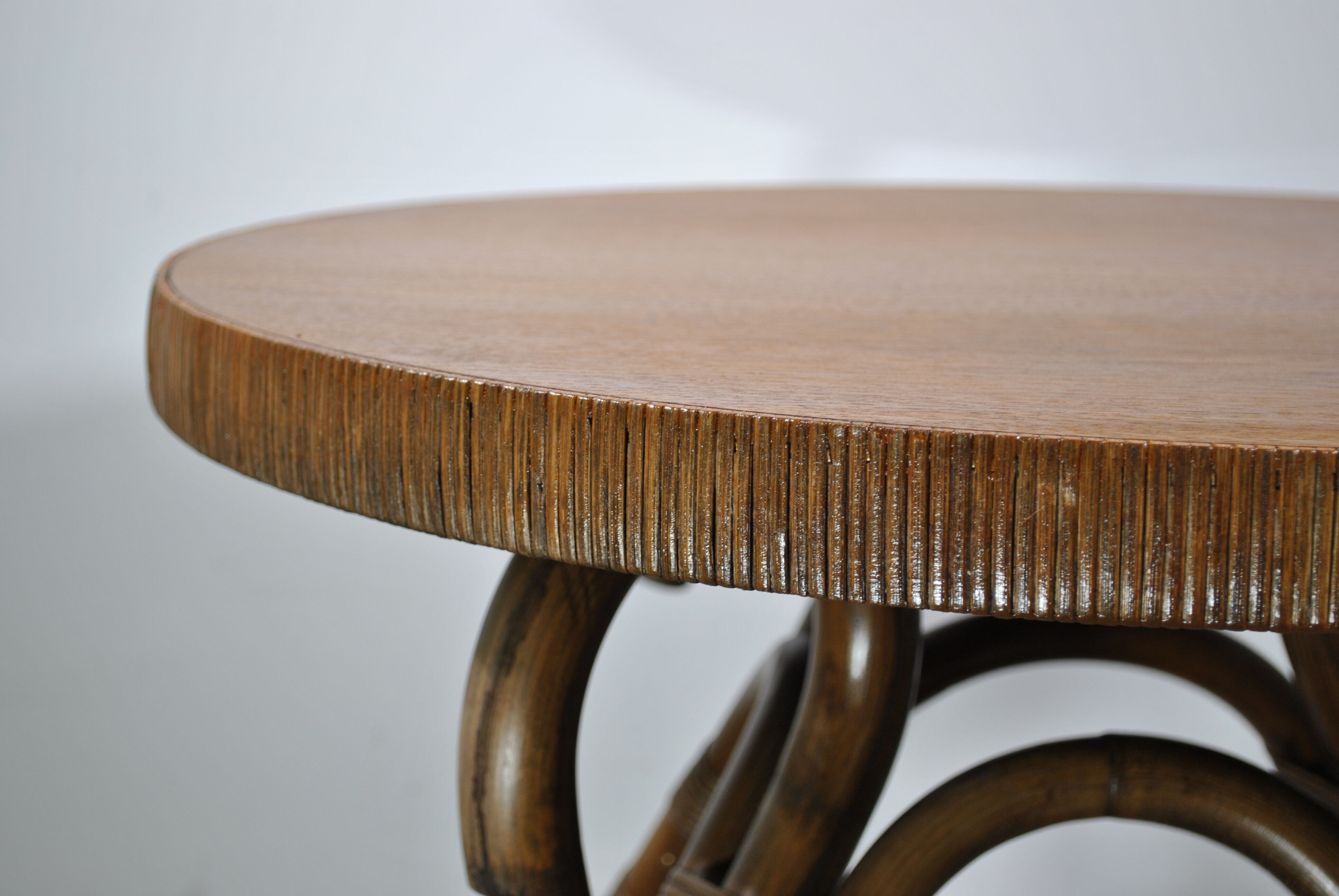 Rattan coffee table year 70