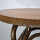 Table basse en rotin année 70