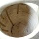 Green ash-glazed stoneware casserole from Puisaye, late 19th to early 20th century.
