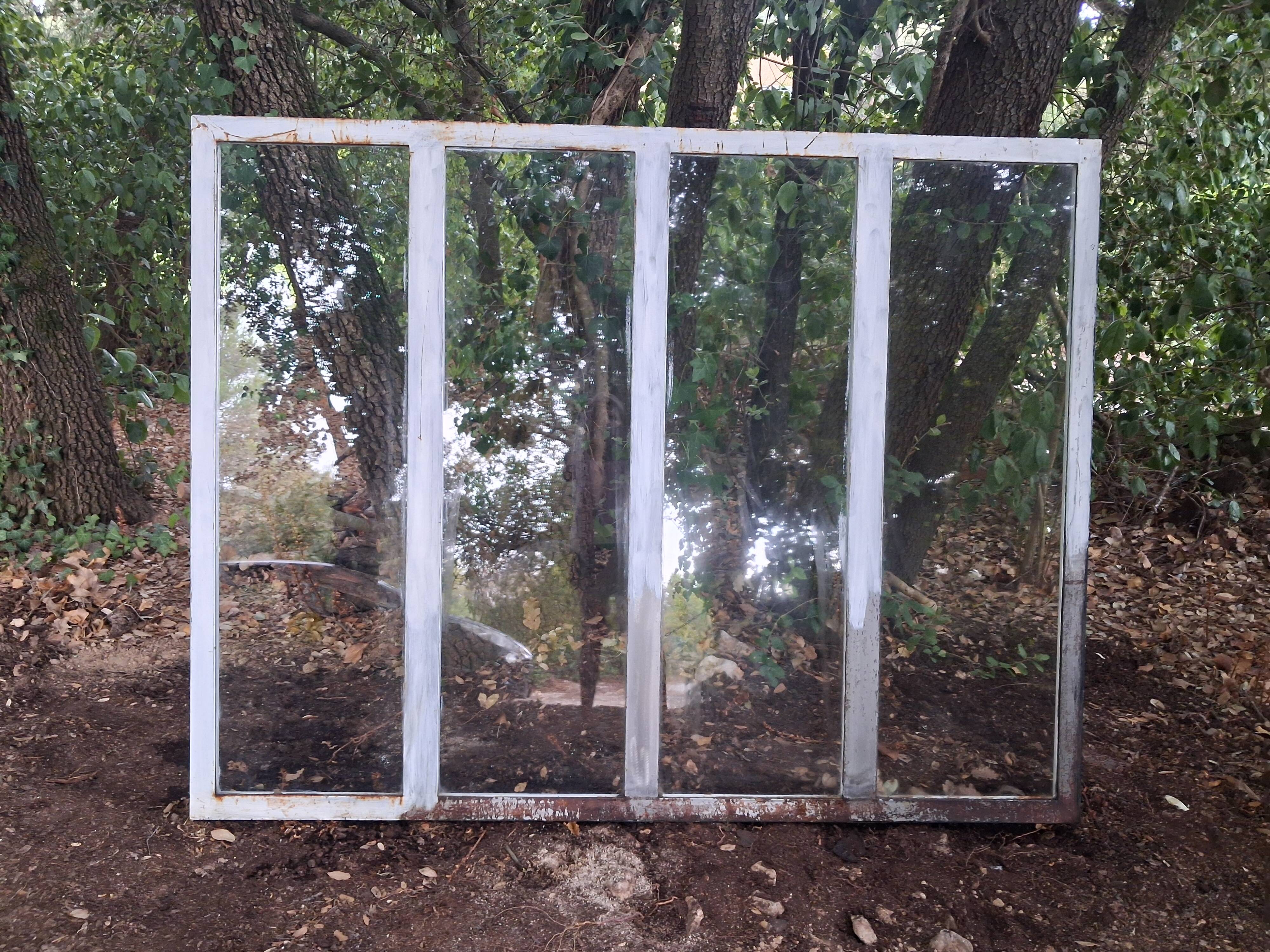 Genuine steel workshop window 4 bays - 184 x 142 cm (aix-en-provence)