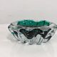 Murano glass ashtray Mid Century Modern with controlled bubbles