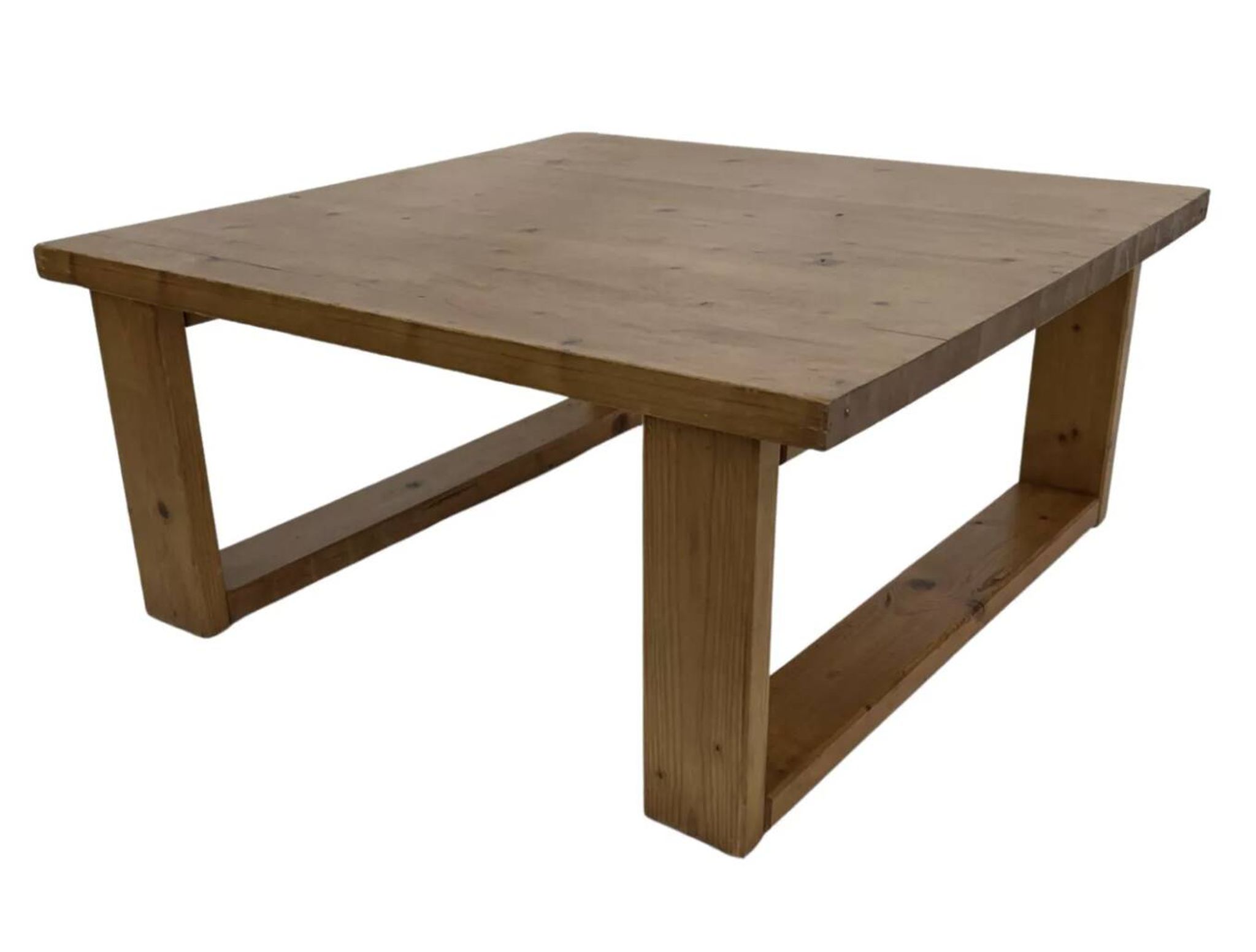 Table basse vintage en pin design minimaliste des années 1970