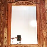 Beveled fireplace mirror