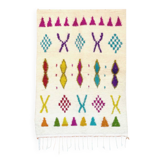 Beni Ouarain Berber Rug • Colorful Geometric Patterns