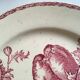 Set de 9 assiettes en faience 19e oiseaux Longwy