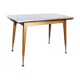 Table pieds compas années 70 avec système "monte et baisse"