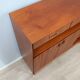 1960s Italian mid-century teak highboard restored with brass feet