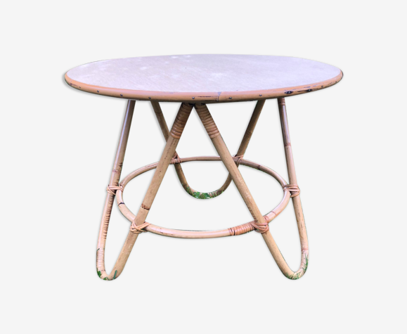 Table basse rotin