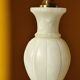 Antique marble lamp base - white stone urn lamp