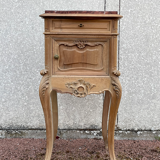 Louis XV bedside table, marble top