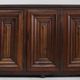 Buffet brutaliste espagnol en bois massif sculpté