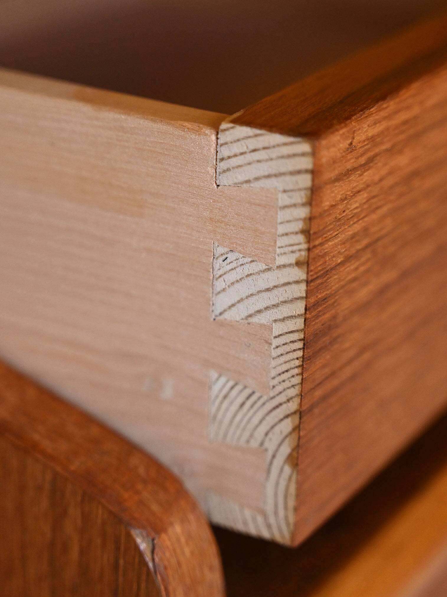 Vintage bookcase with pull-out desk