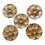 Sarreguemines oyster slip plates