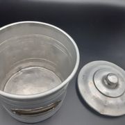 Set of 5 round boxes of aluminum, flour, sugar, coffee, tea, spice