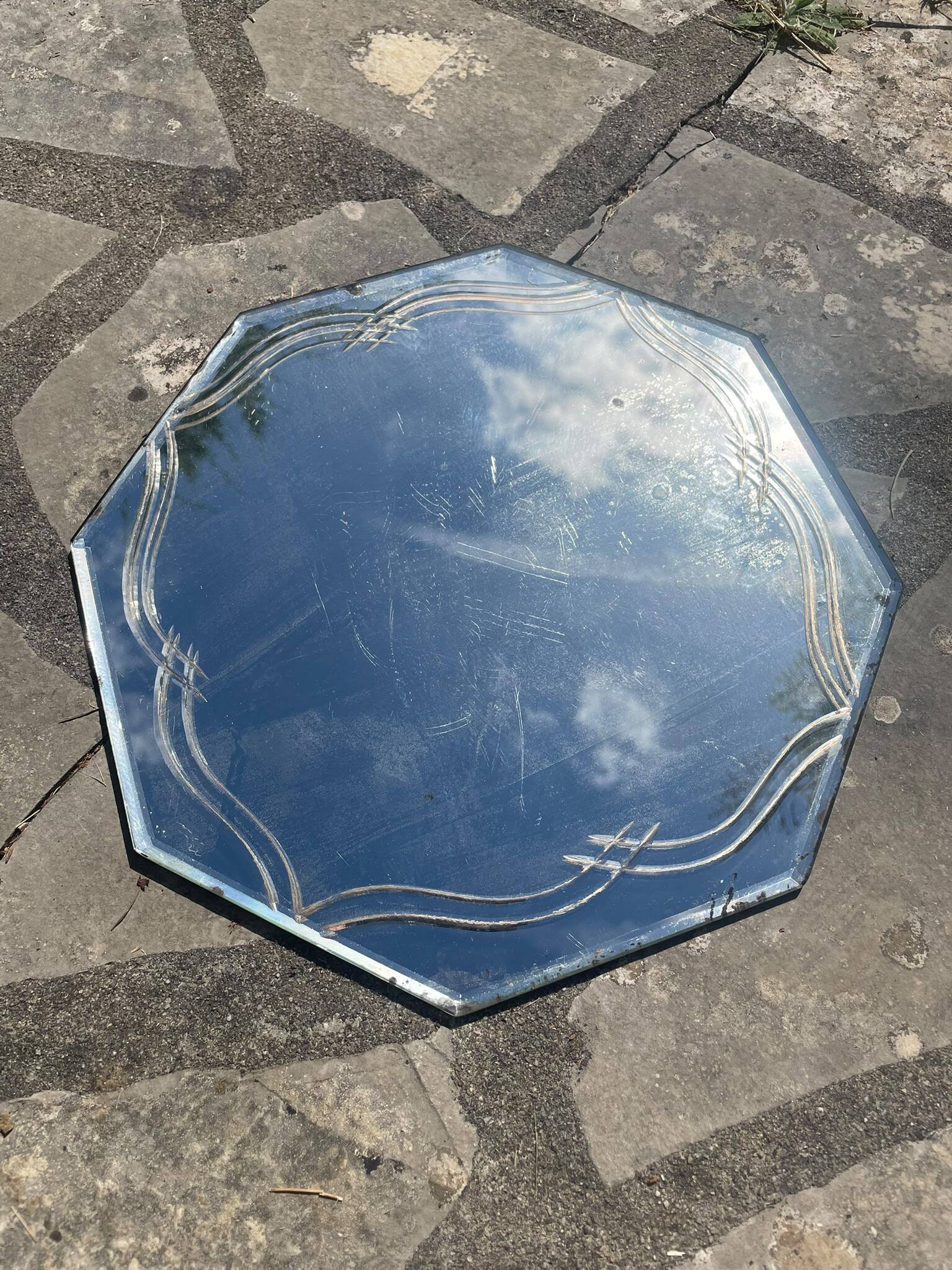 Vintage chiseled mirror