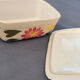 Butter dish with ceramic lid decoration flowers