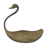 Empty golden brass swan pocket