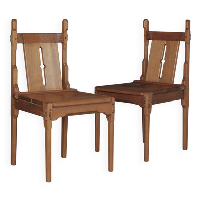 Chaises latérales néerlandaises rares par Alexander Kropholler, années 1930