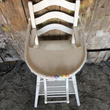 High chair bebe baumann vintage white wood