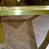 Square brass side table