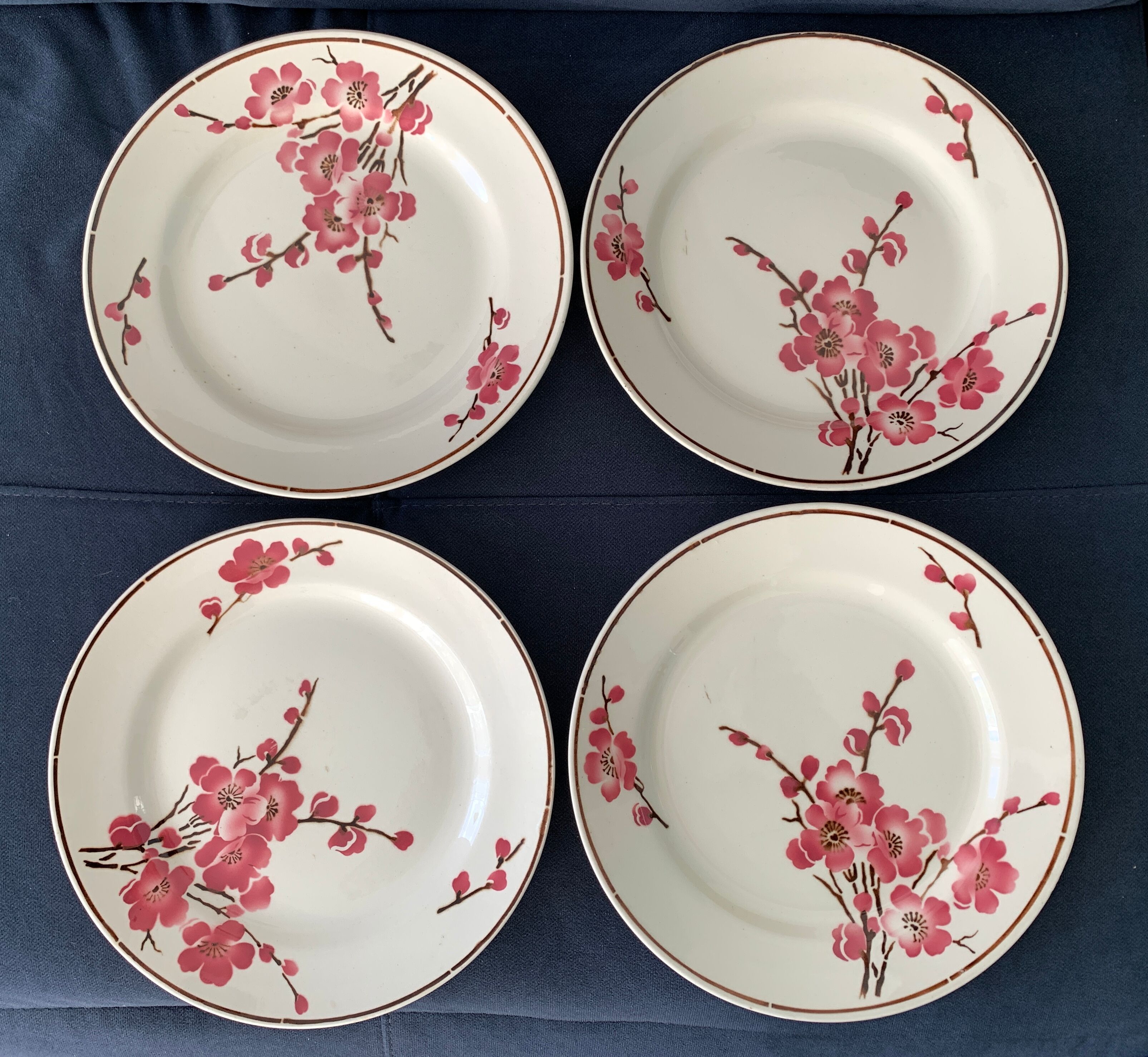 11 dessert plates Saint Amand Terre de Fer, 1930