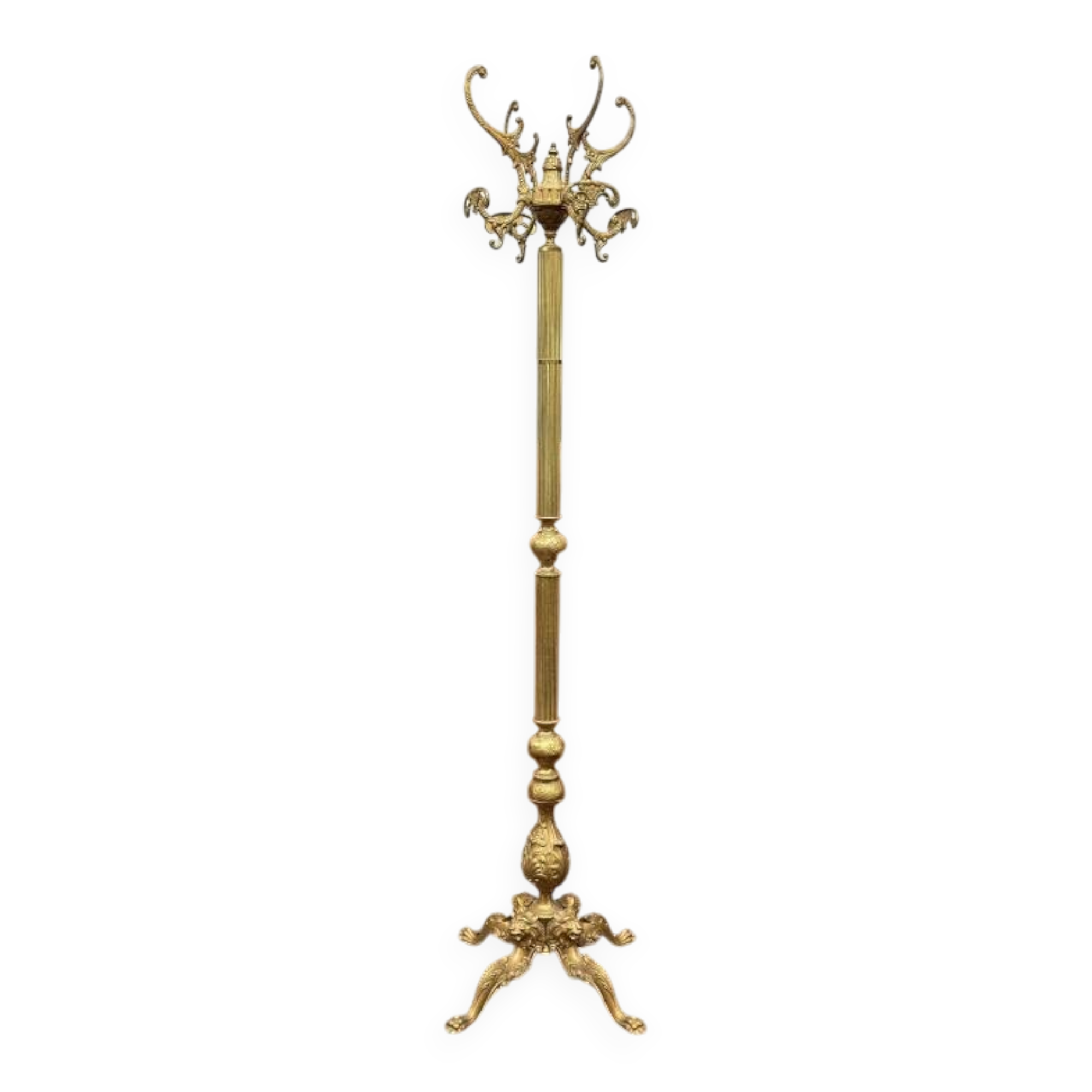 Porte-manteau classique en laiton antique