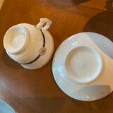 Set of chocolate cups in Bayeux porcelain