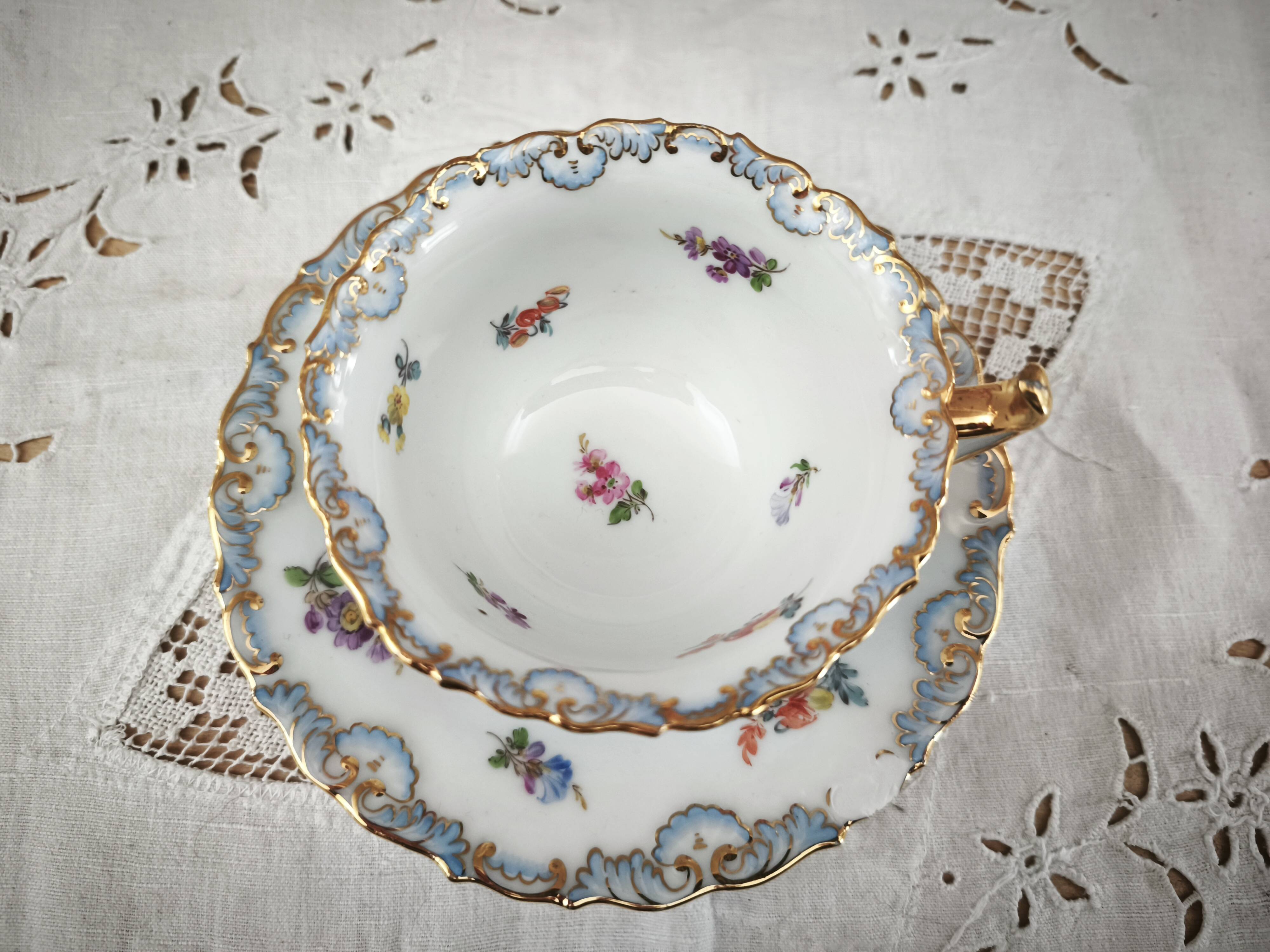 Meissen Art Nouveau porcelain tea or long coffee cup model 4