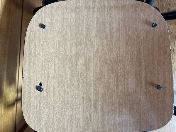 Lot de 8 chaises vintage en formica et métal, années 60-70