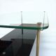 Table basse asymétrique en verre 1950