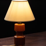 Teak wood and brass lamp base from the 60s