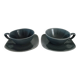 2 cups with saucers, New Time model, Boch Frères 1955