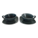 2 cups with saucers, New Time model, Boch Frères 1955