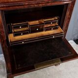Small Secretary in Burl Mahogany Veneer, Restoration Period – Early 19th Century