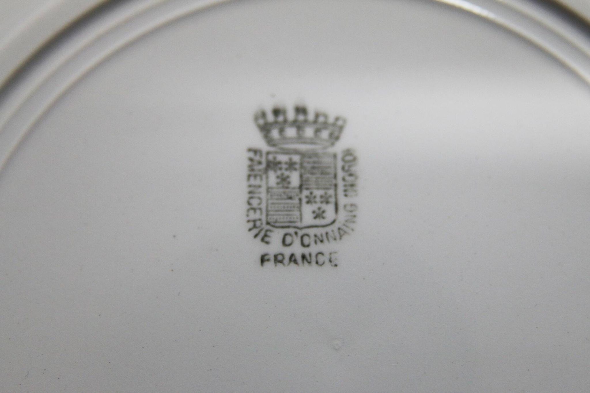 2 dessert plates Faïence d'Onnaing from Northern France