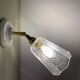 Vintage art deco tulip wall lamp in frosted glass