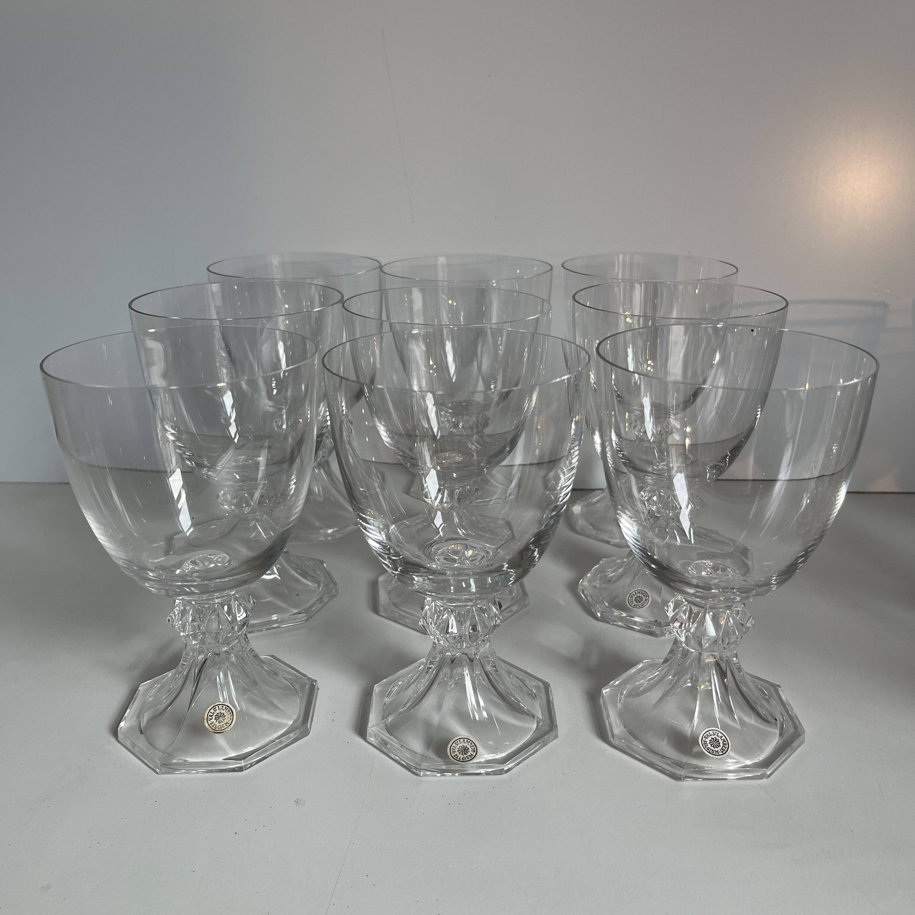 Val Saint Lambert "Yale" crystal service, 1970s