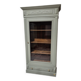 Glass display cabinet with drawer