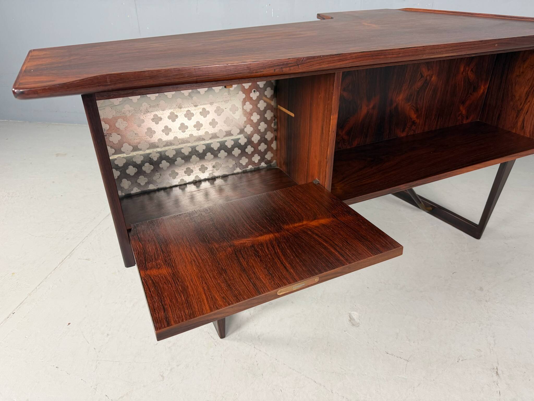 1960s Peter Løvig Nielsen 'Boomerang' Desk Hedensted Møbelfabrik