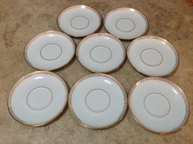 8 coffee, tea or chocolate cups & saucers Ferdinand Deshoulières