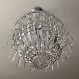 Lustre corbeille en cristal de bohème