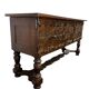 Buffet sculpté vintage en bois / armoire