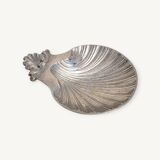 Vide poche coquille St Jacques argenté